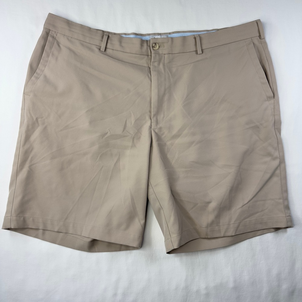 Peter Millar Shorts Men's 42 Beige Khaki Golf Performance Chino SEE DESC.